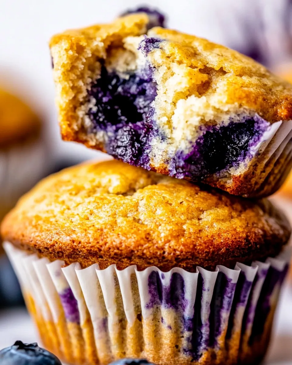 Healthy Almond Flour Blueberry Muffins shot