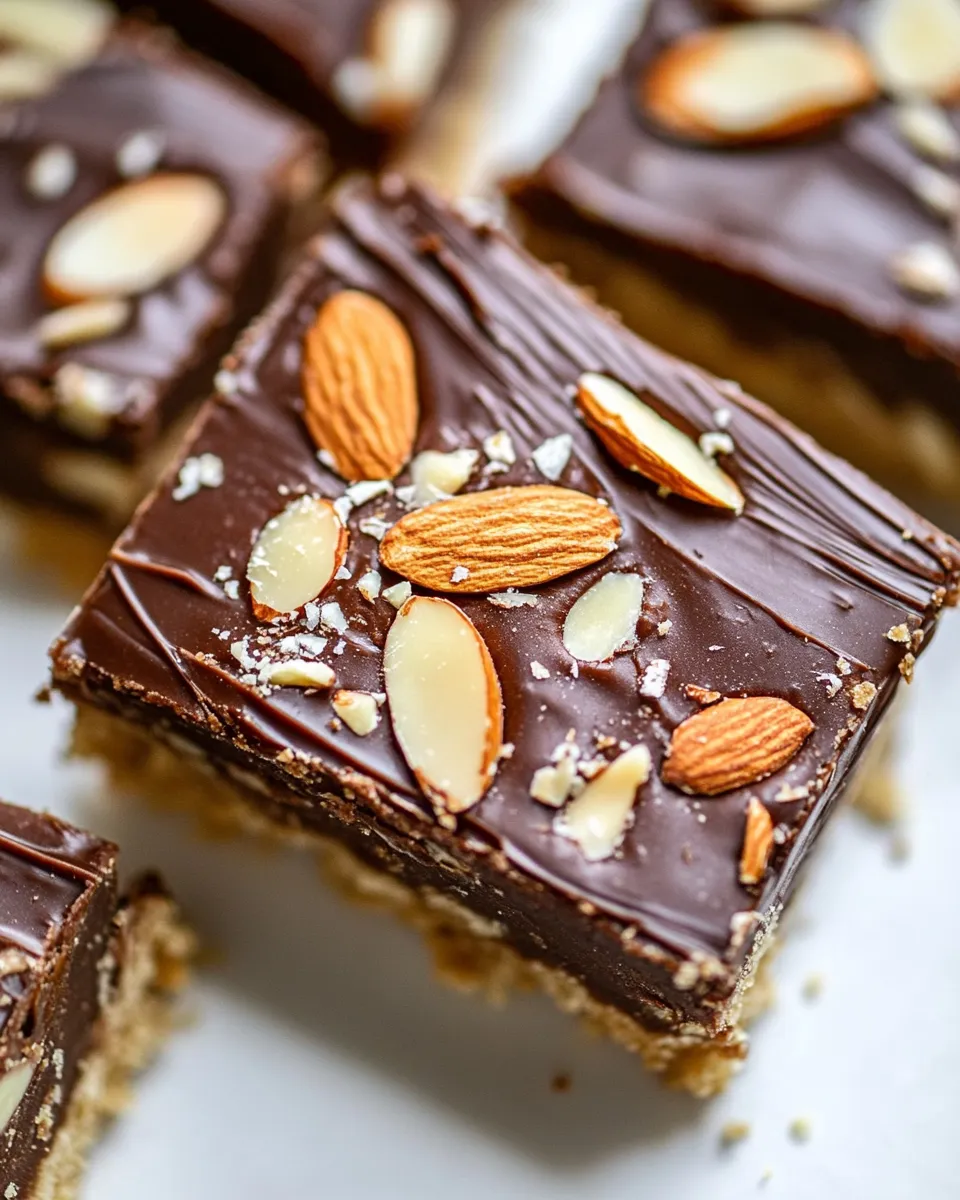 Easy Almond Fudge Shortbread Bars recipe photo