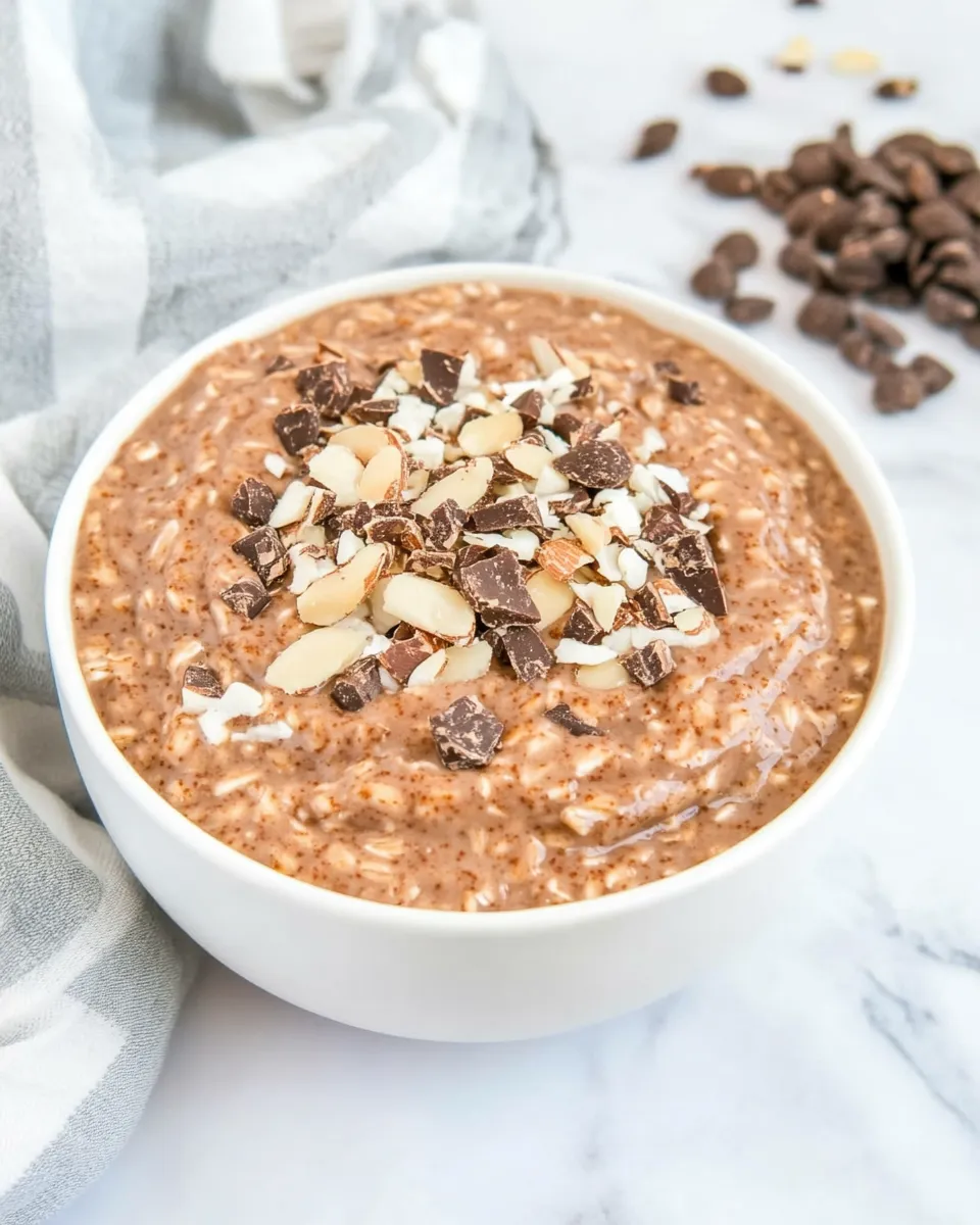 Homemade Almond Joy Overnight Oats photo