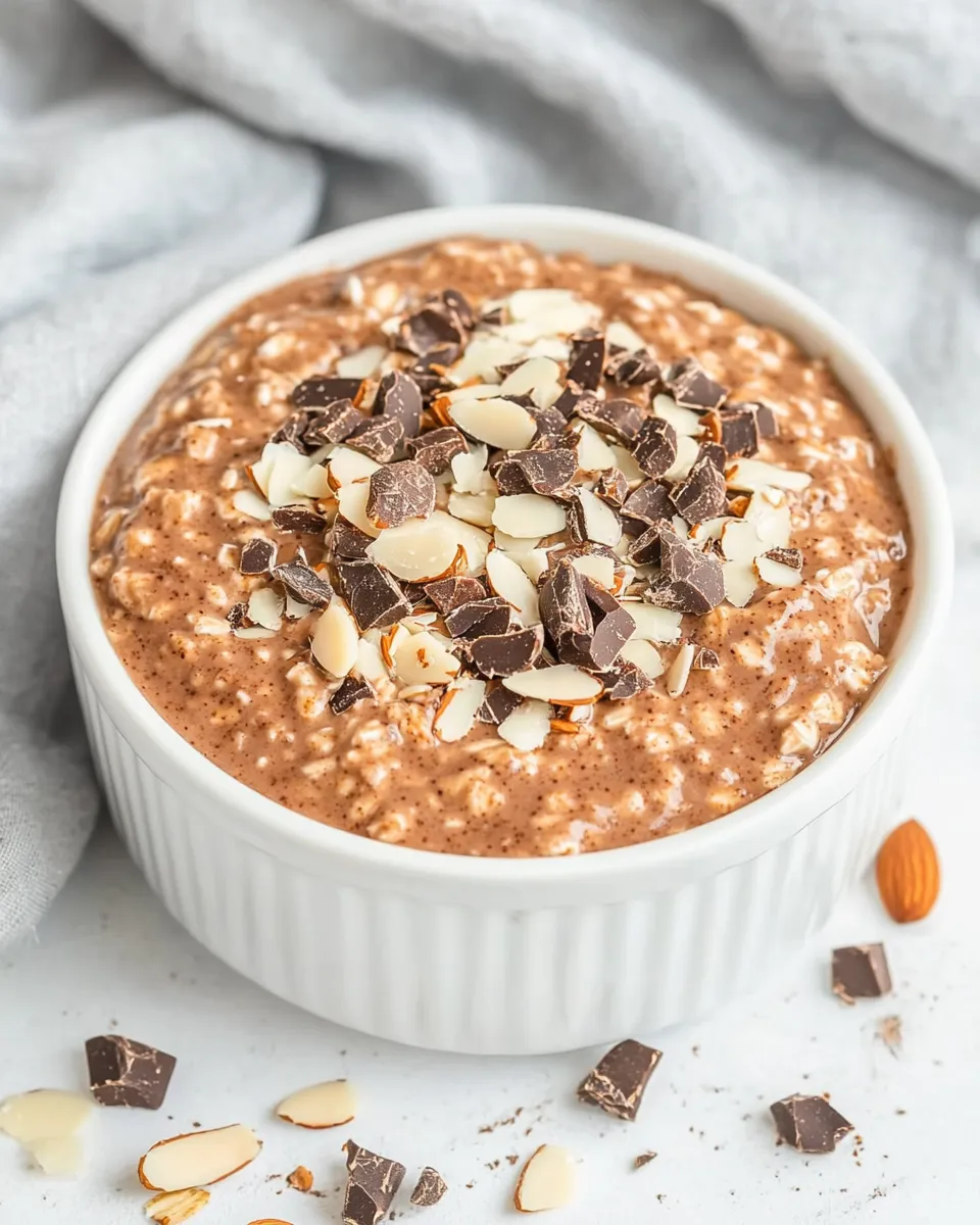 Delicious Almond Joy Overnight Oats shot