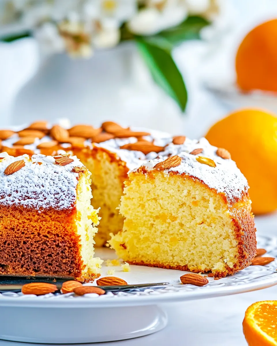 Delicious Almond Orange Cake shot