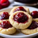Homemade Almond Raspberry Thumbprint Cookies photo