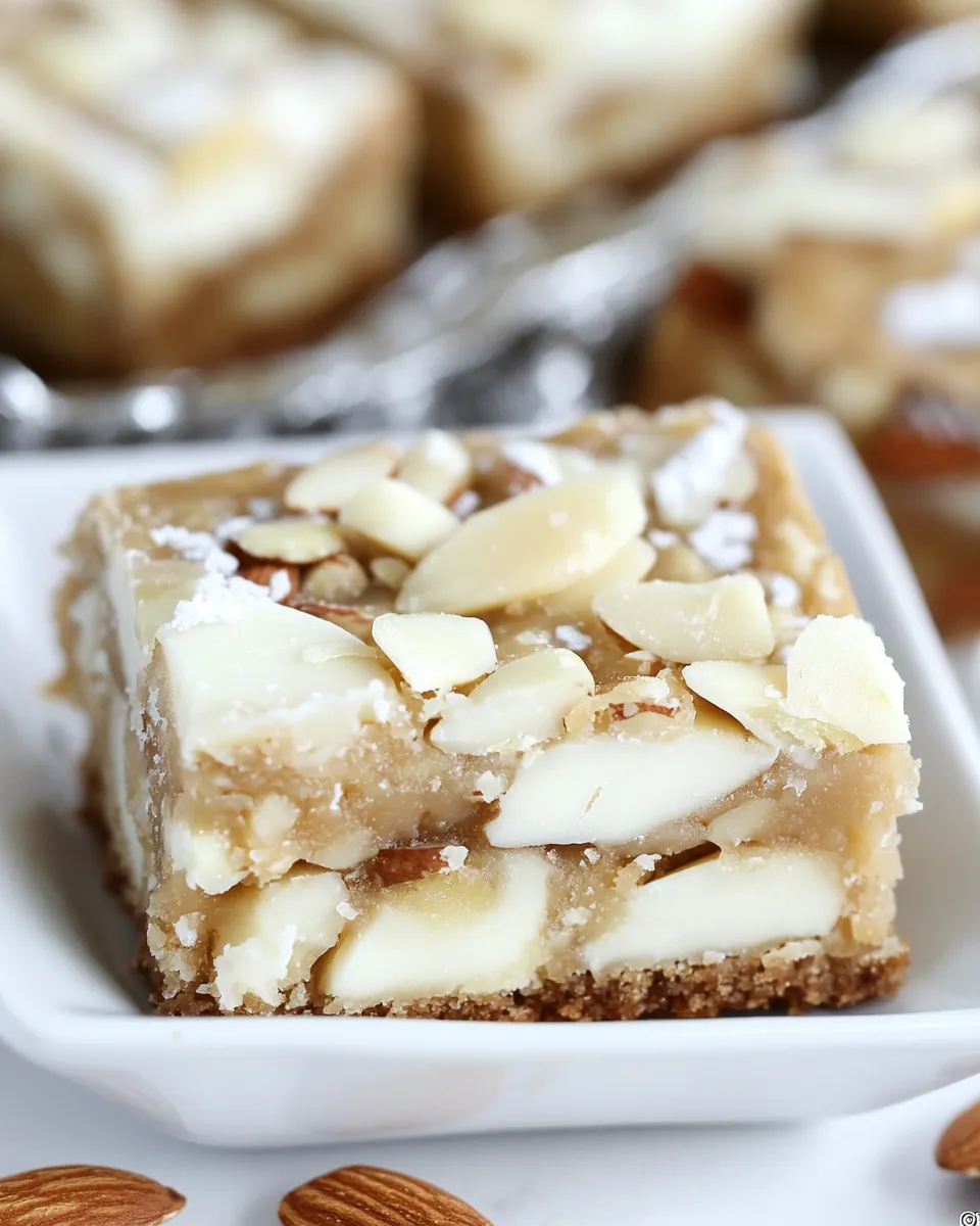 Homemade Almond White Chocolate Magic Bars photo