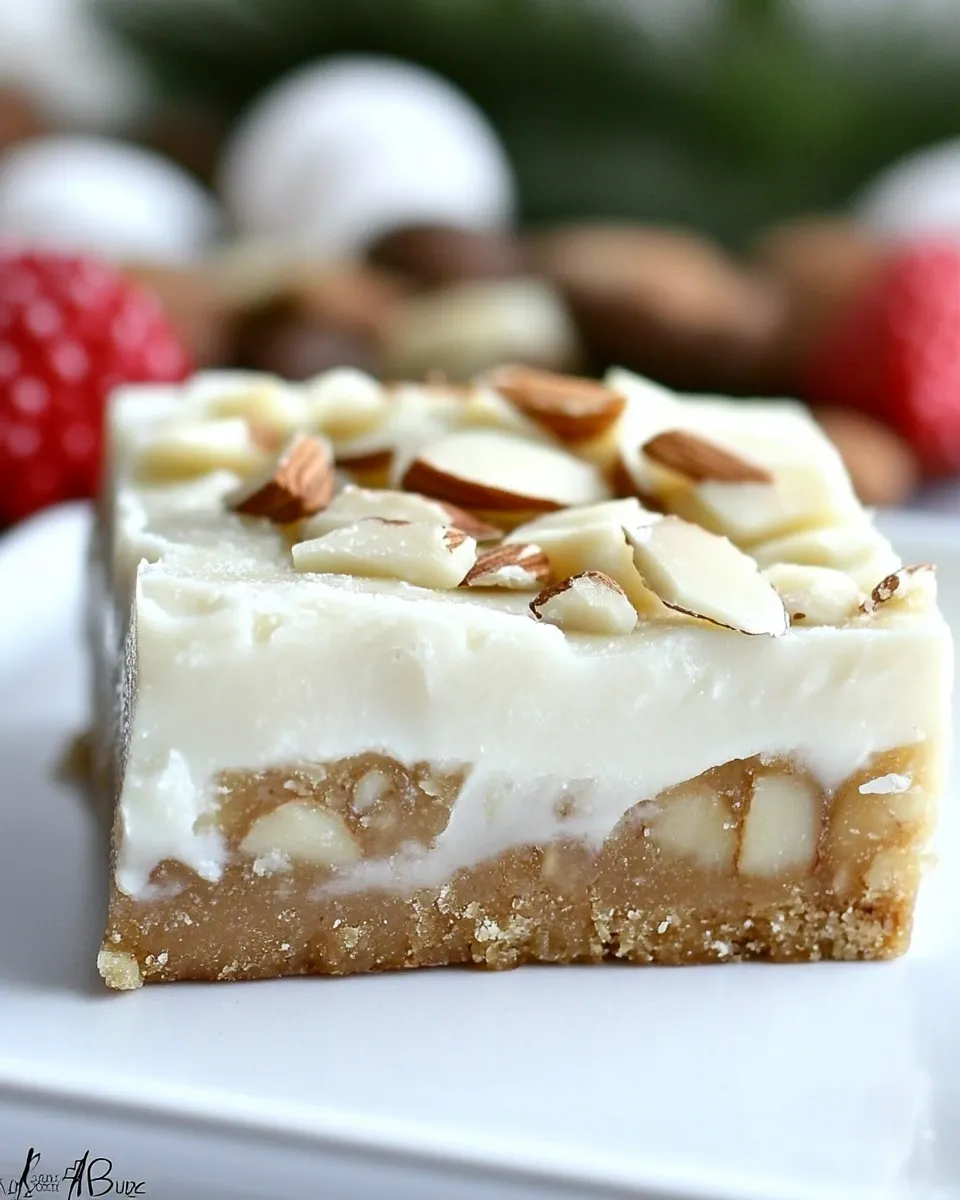 Easy Almond White Chocolate Magic Bars shot