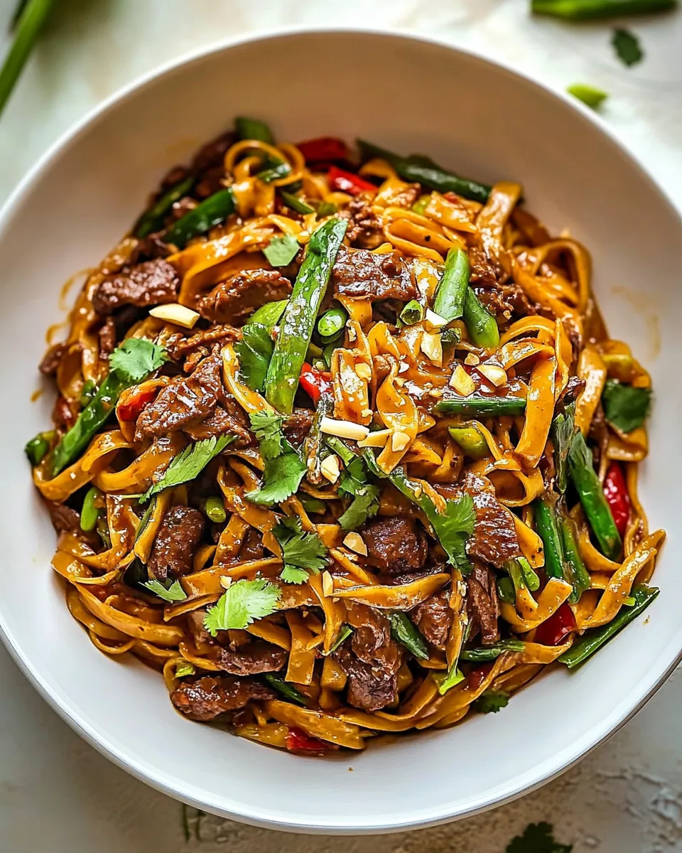 Tasty Almost Instant Red Curry Beef and Garlic Noodles. recipe image