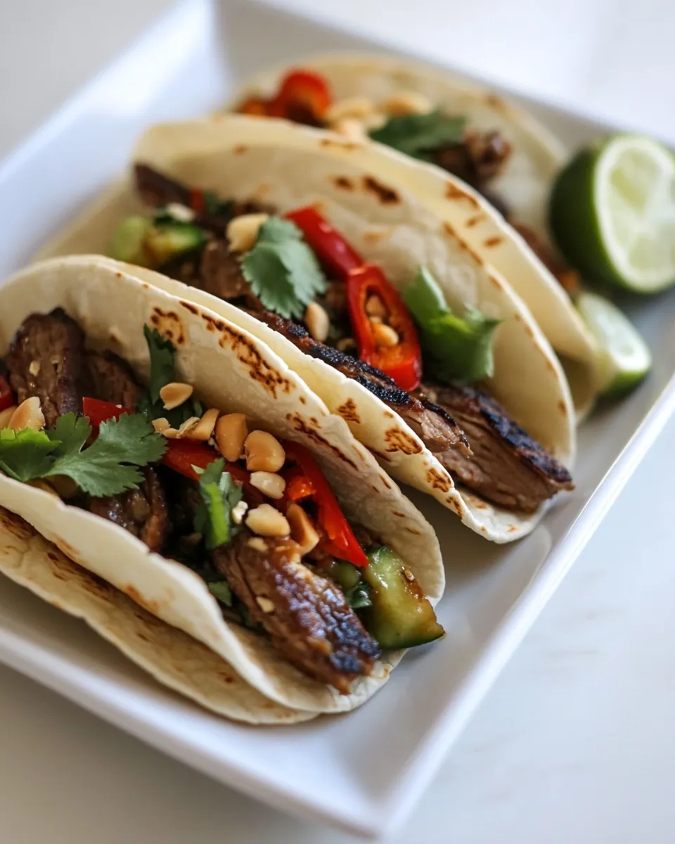 Tasty Asian Tacos food shot