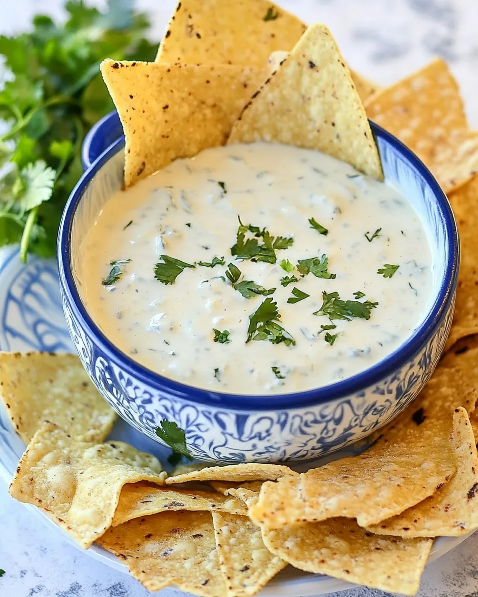 Classic Authentic Restaurant-Style White Queso Dip (Queso Blanco) image
