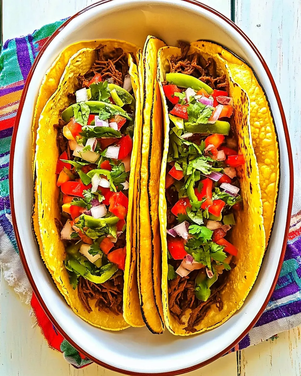 Delicious Authentic Tex-Mex Beef Tacos shot