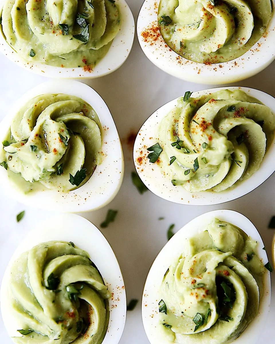 Homemade Avocado Deviled Eggs Recipe photo