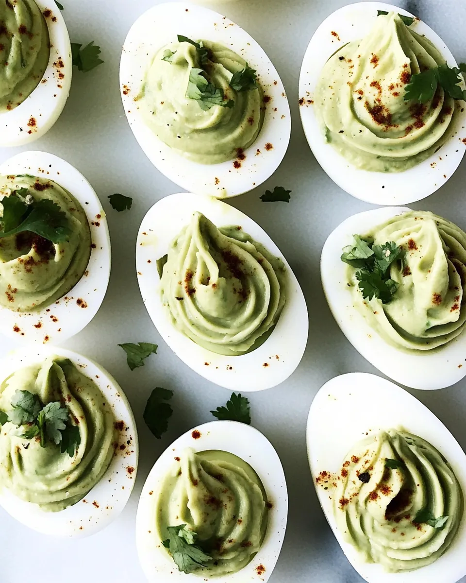 Easy Avocado Deviled Eggs Recipe image