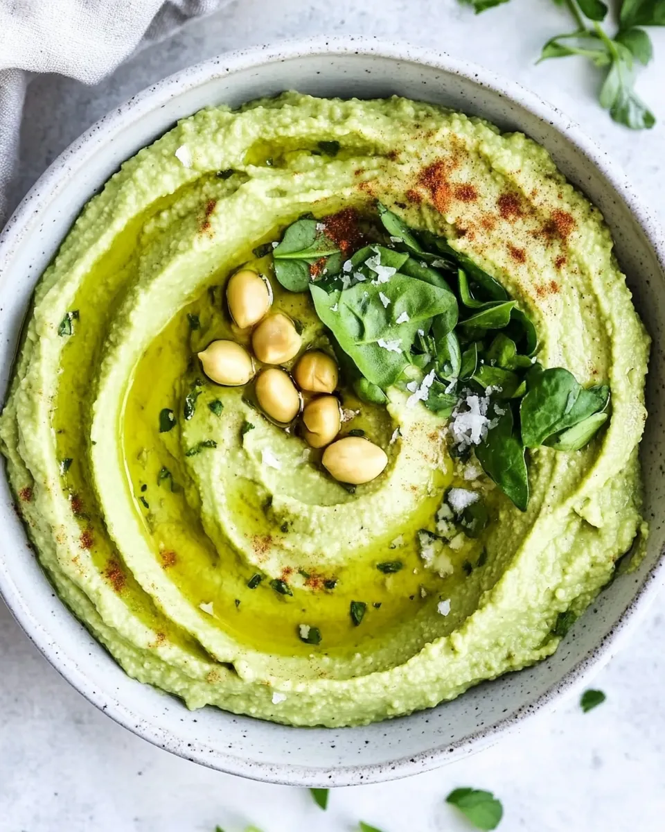 Classic Avocado Hummus with Spinach image