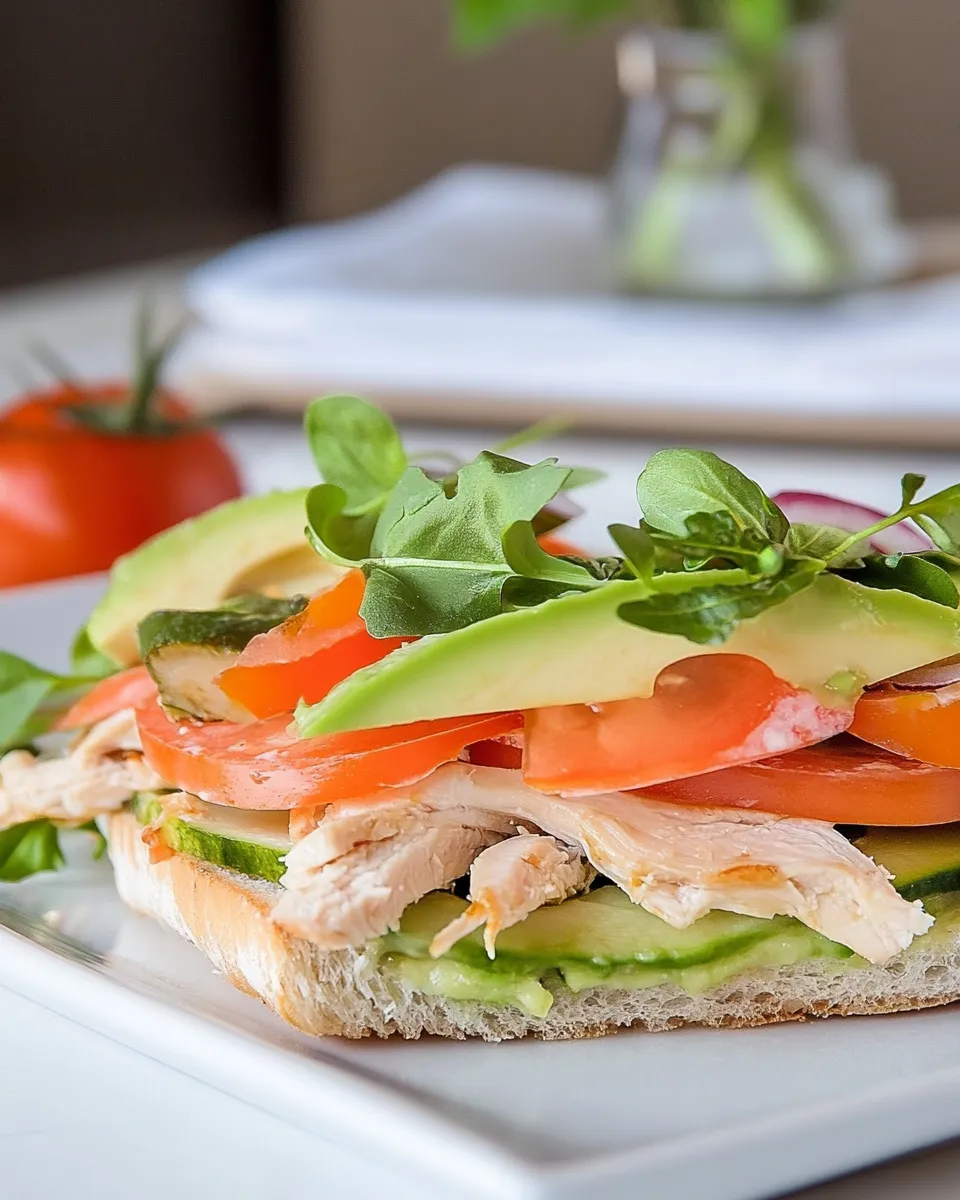 Easy Avocado and Chicken Ciabatta Sandwich photo
