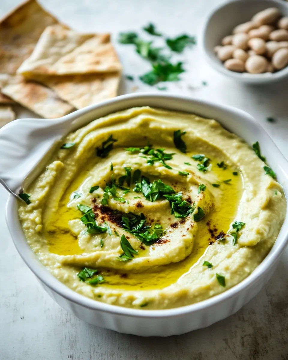 Delicious Avocado and White Bean Dip shot