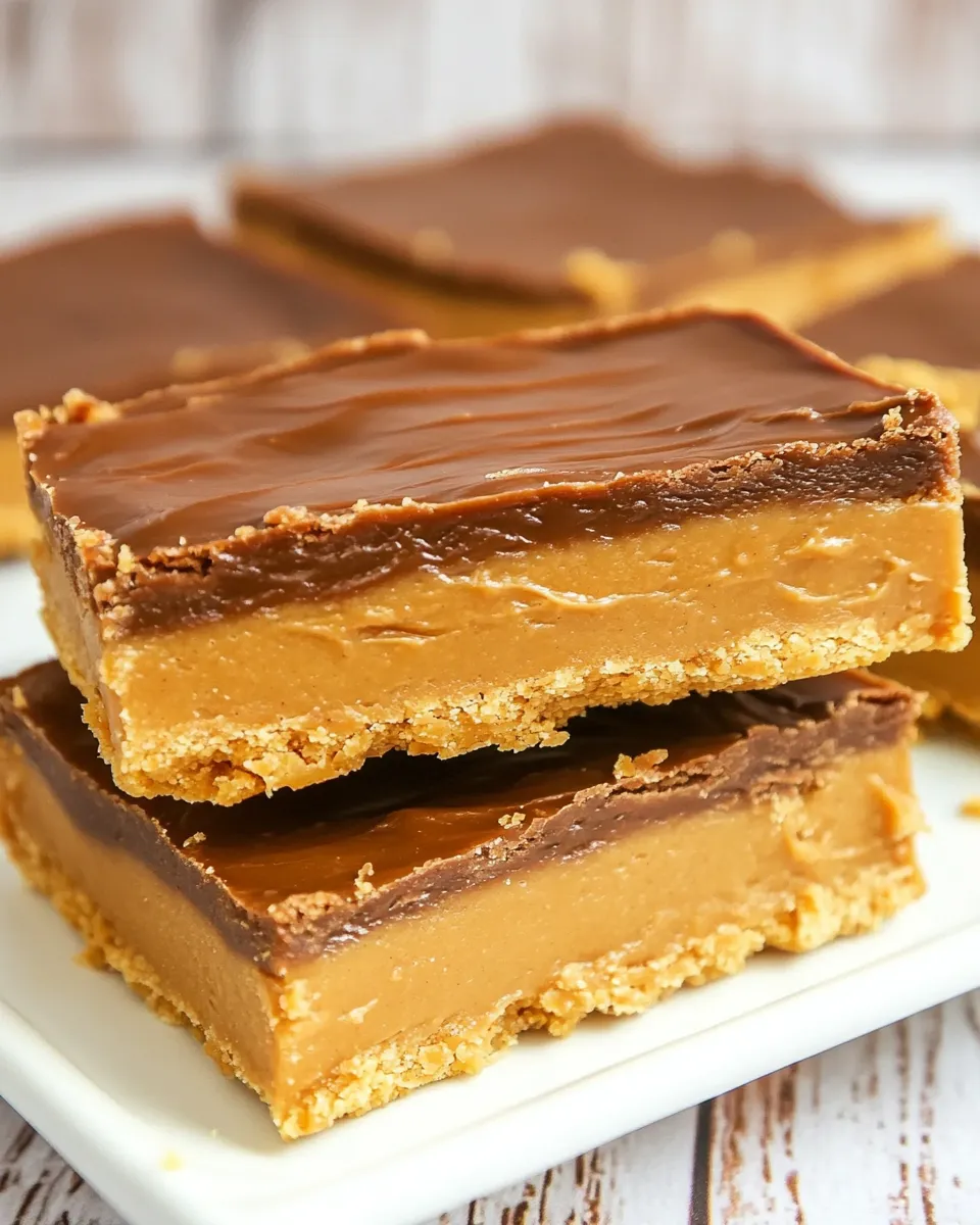 Easy BEST Peanut Butter Bars recipe photo