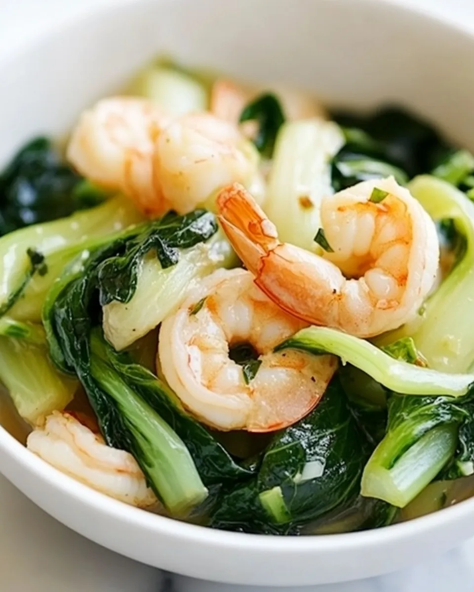 Delicious Baby Bok Choy with Shrimp image