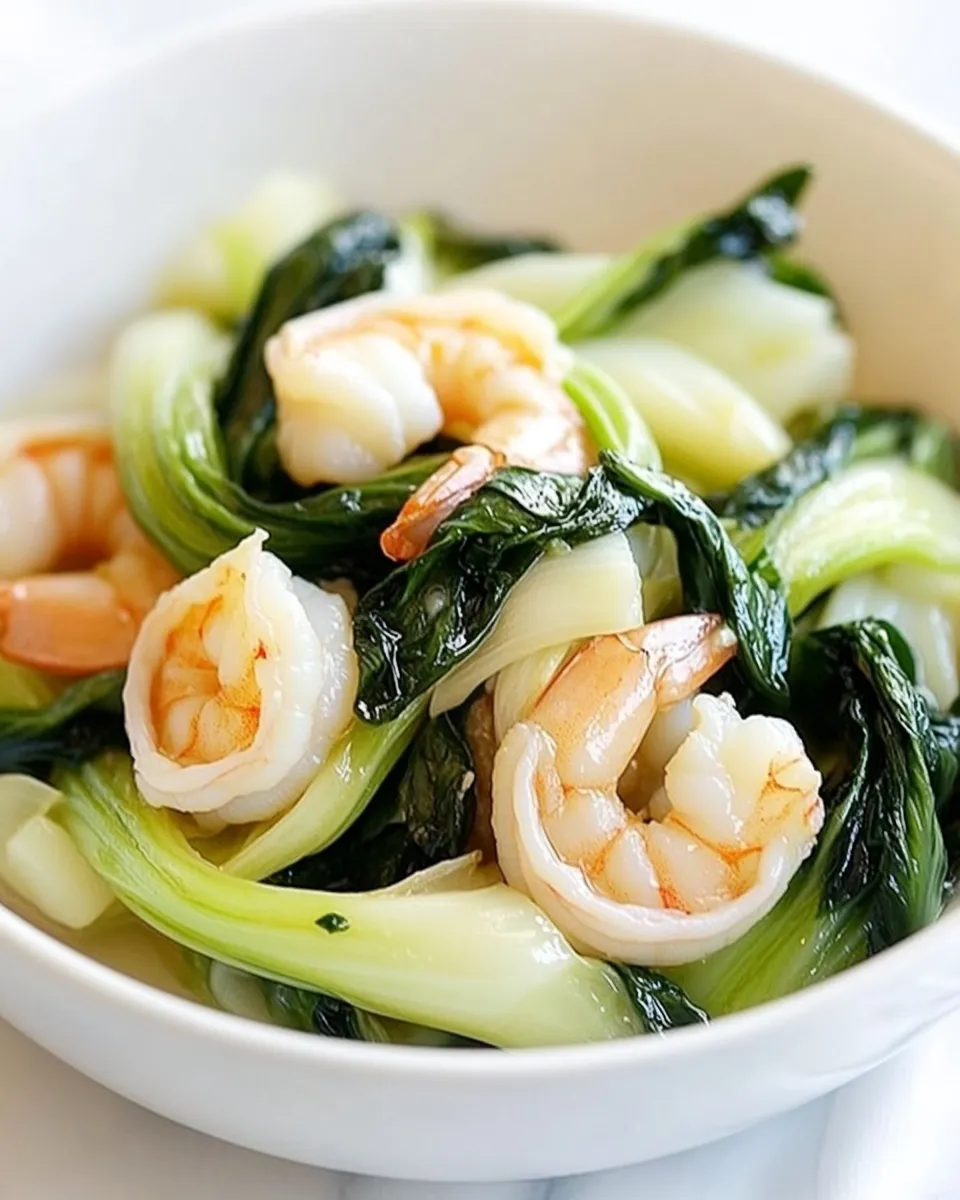 Quick Baby Bok Choy with Shrimp recipe photo