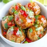 Homemade Baked Chicken Meatballs with Sweet Oyster Sauce photo