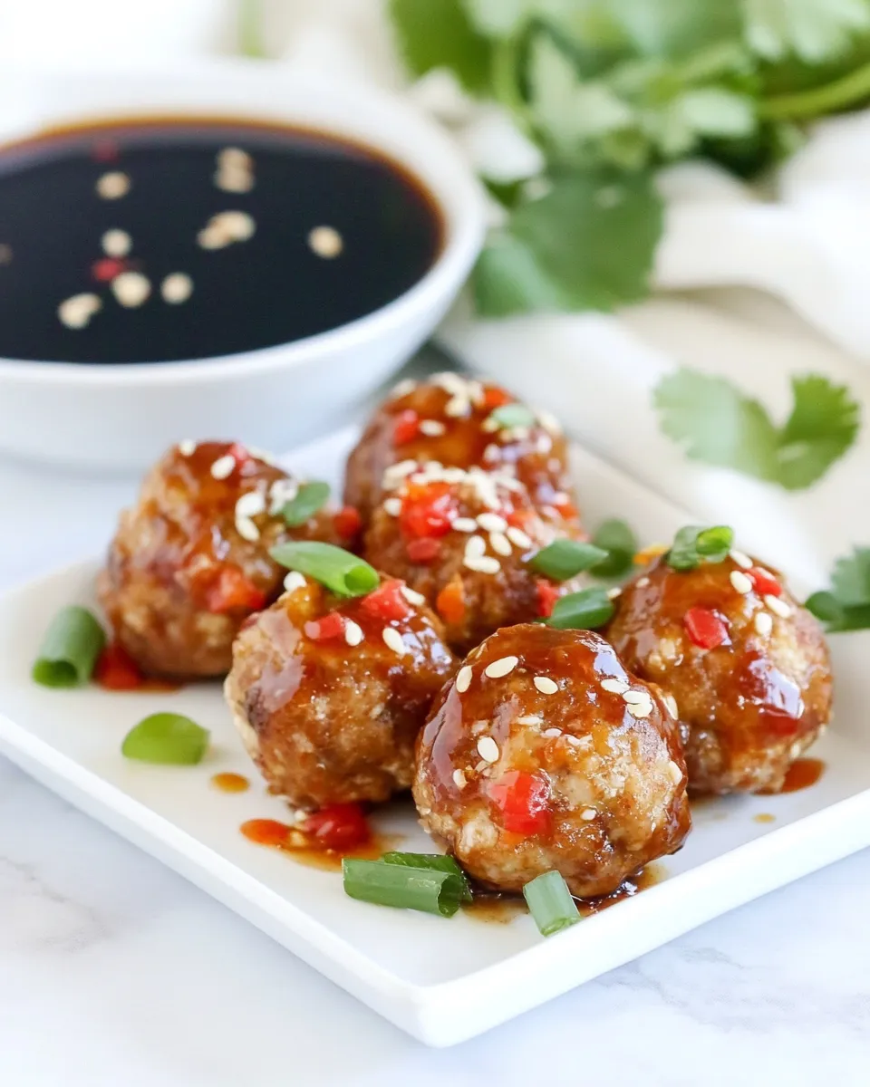 Easy Baked Chicken Meatballs with Sweet Oyster Sauce recipe photo