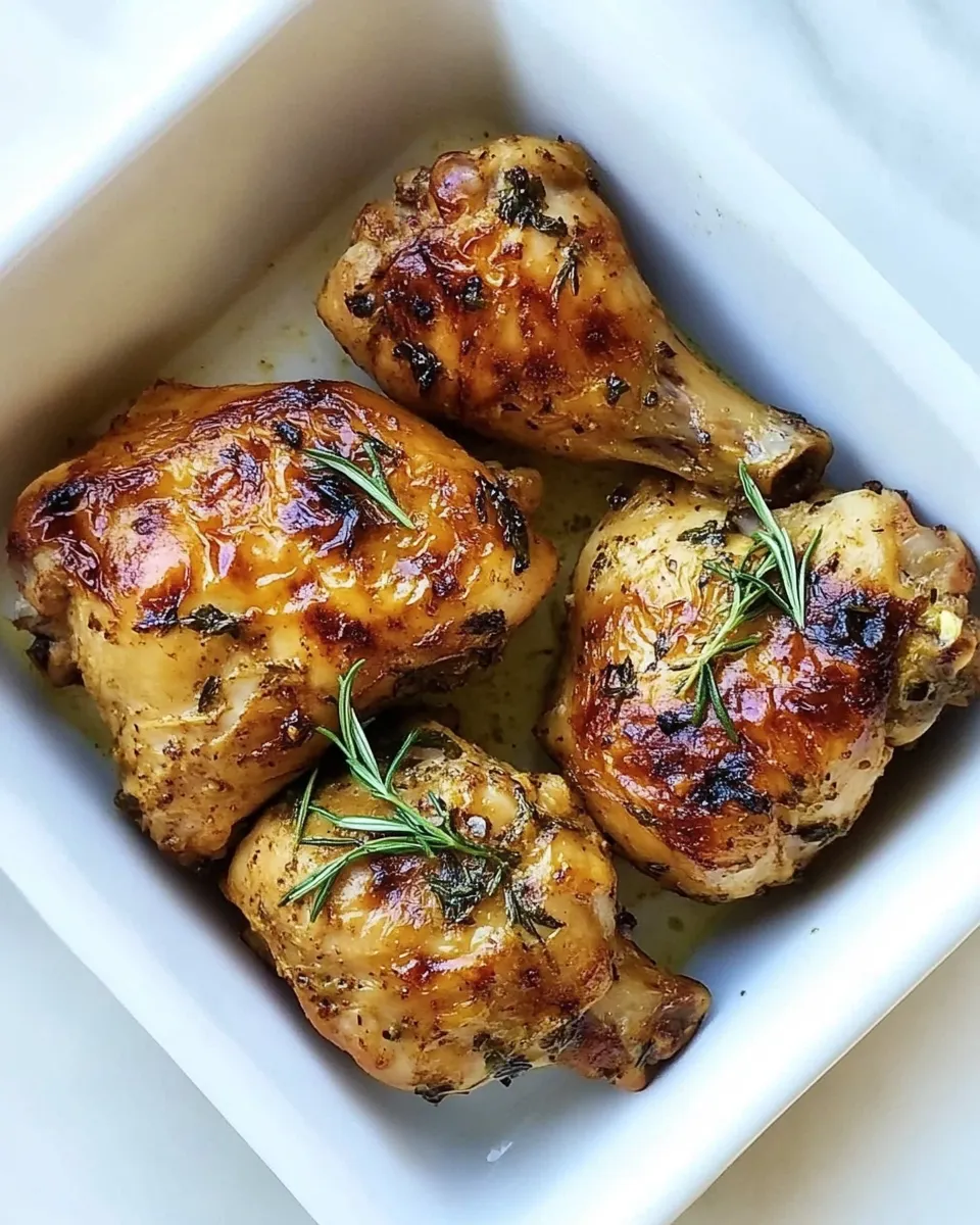 Savory Baked Chicken with Dijon and Lime shot