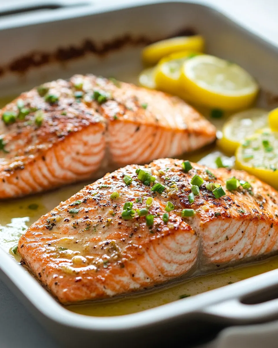 Delicious Baked Garlic Butter Salmon image