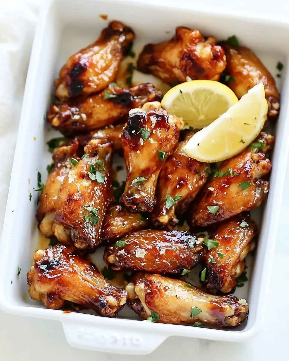 Homemade Baked Garlic Lemon Wings photo
