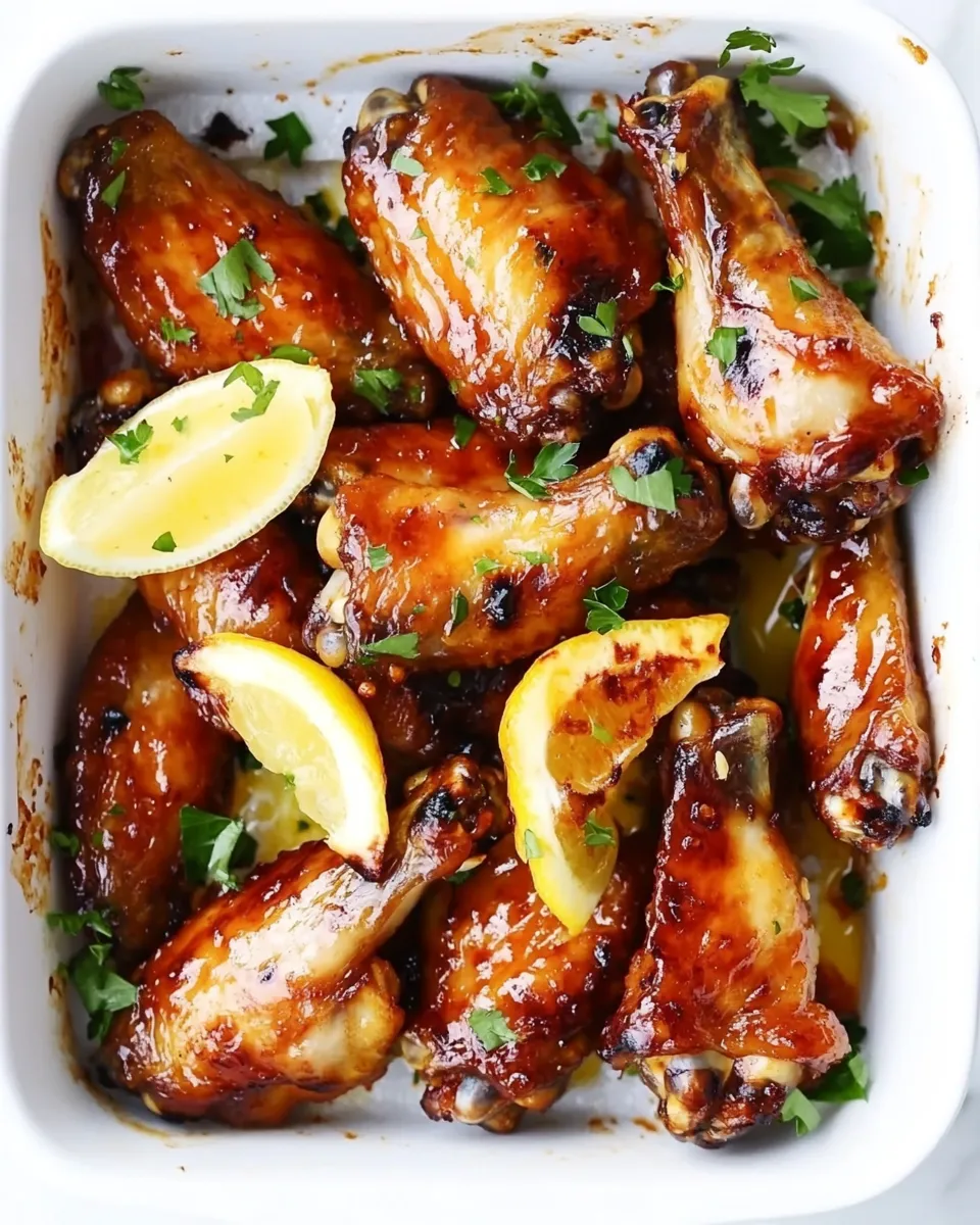 Perfect Baked Garlic Lemon Wings recipe photo