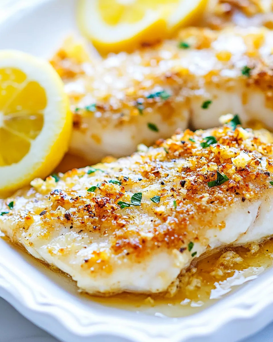 Healthy Baked Lemon Garlic Tilapia recipe photo