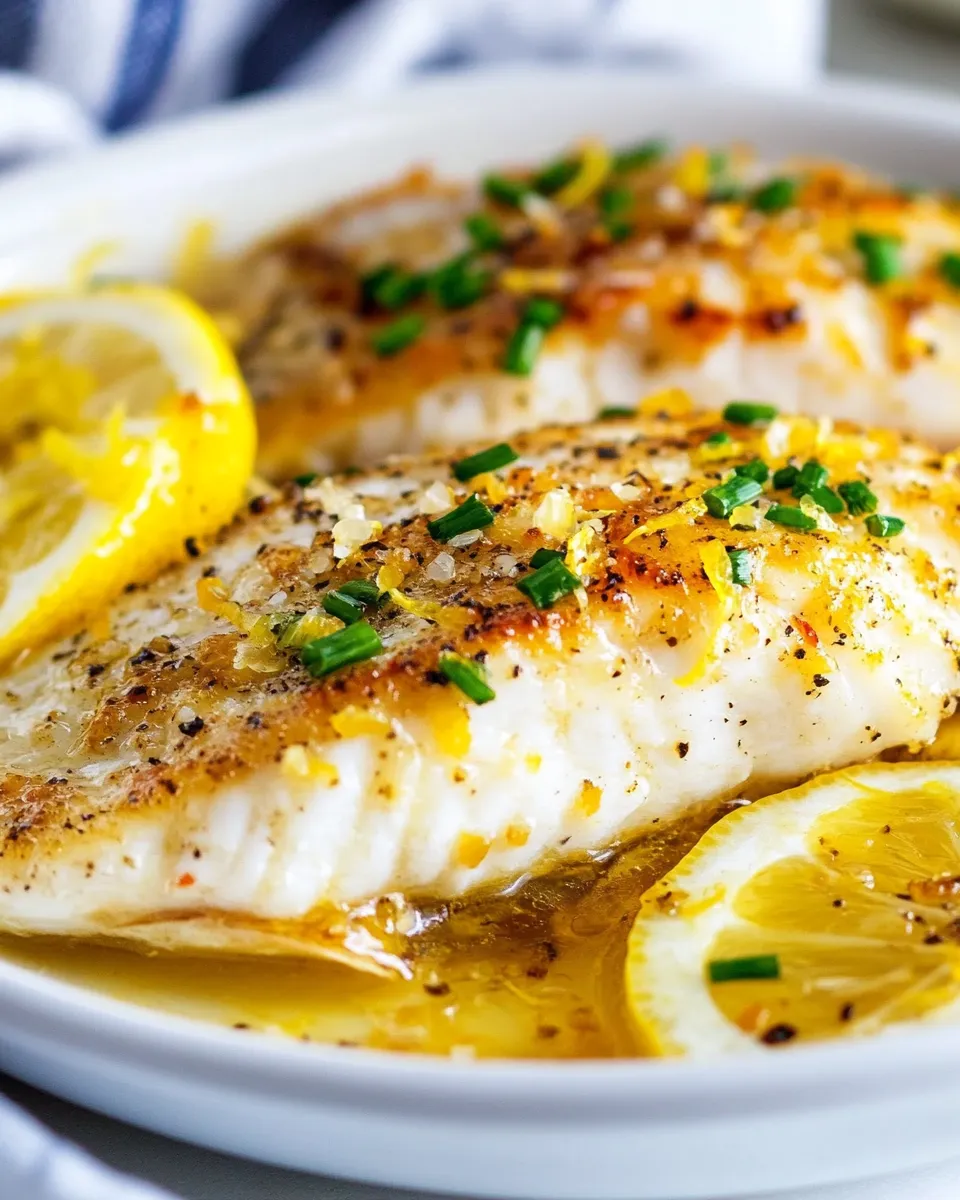 Classic Baked Lemon Garlic Tilapia dish photo