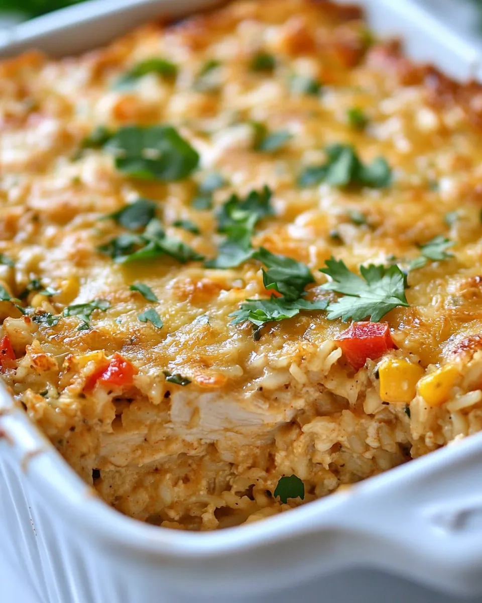 Healthy Baked Mexican Chicken and Rice Casserole shot