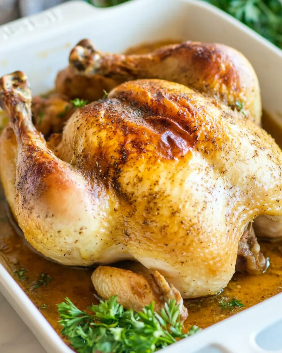 Classic Baked Rotisserie Chicken made in the Oven image