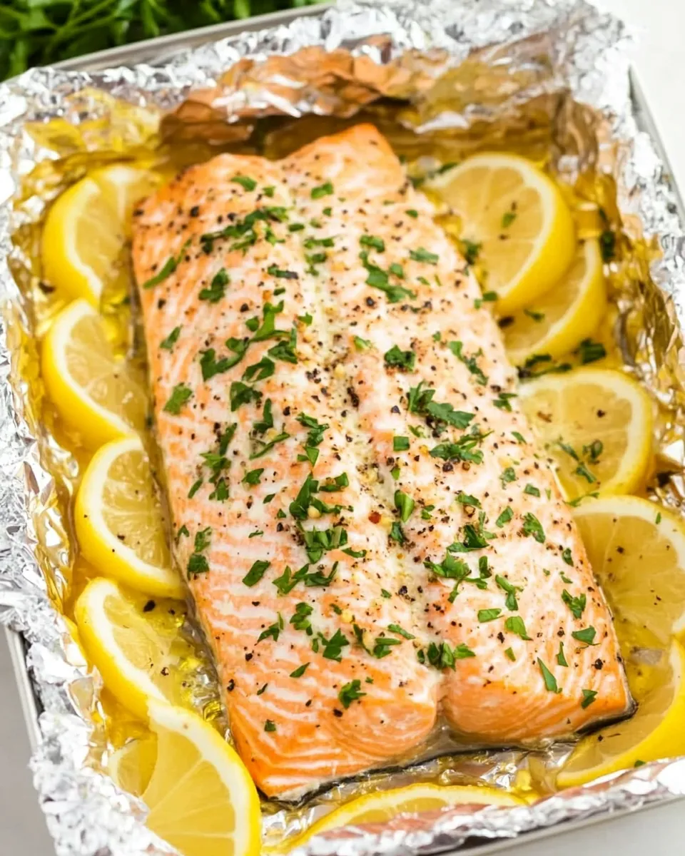 Quick Baked Salmon In Foil dish photo