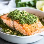 Easy Baked Salmon With Asian Cilantro Pesto photo