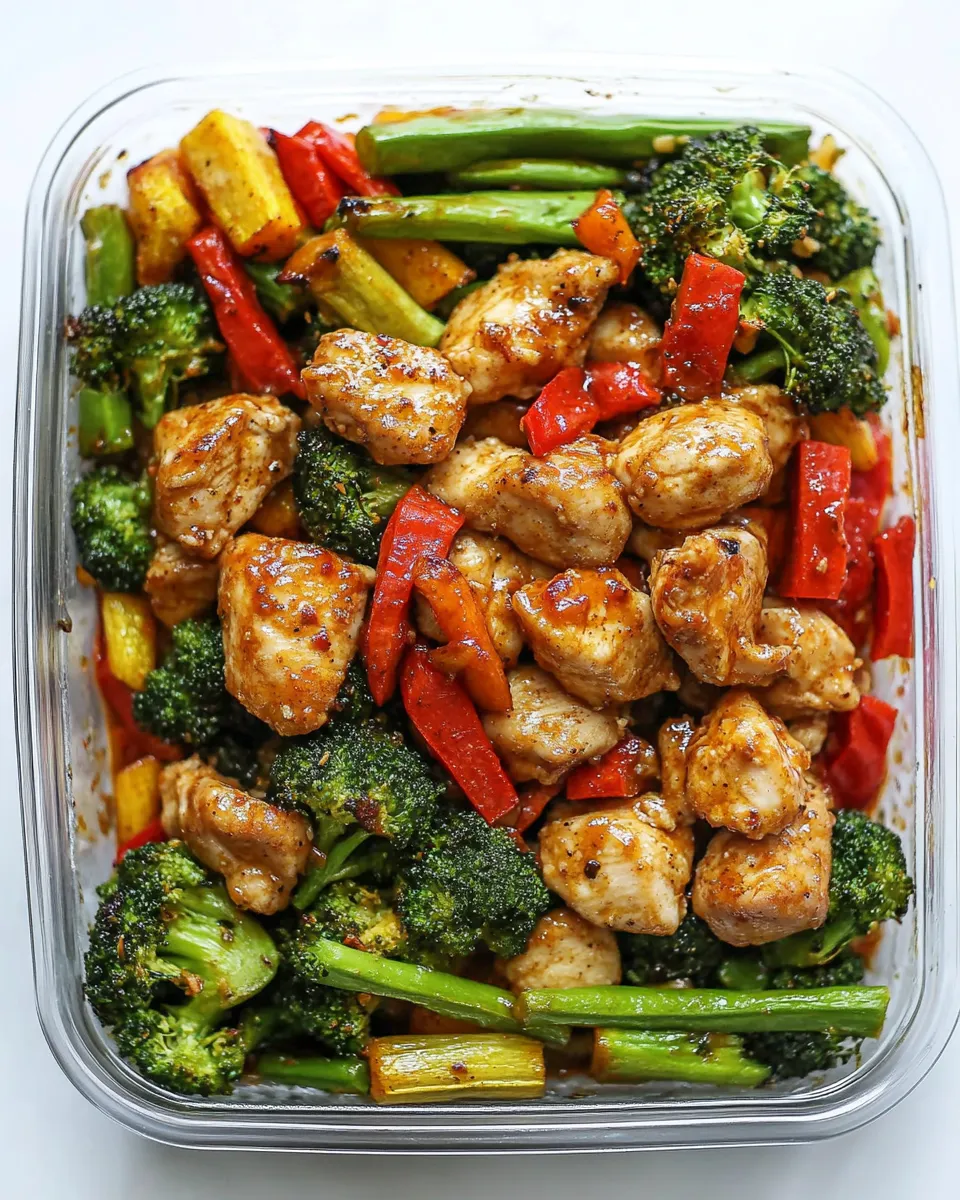 Delicious Baked Sweet Chili Chicken & Veggies shot