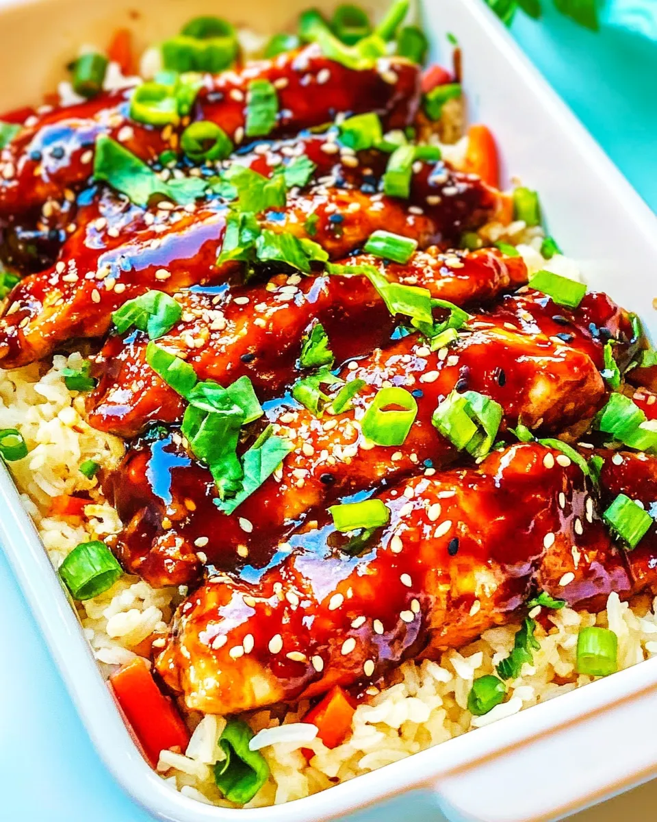 Classic Baked Teriyaki Chicken and Rice image
