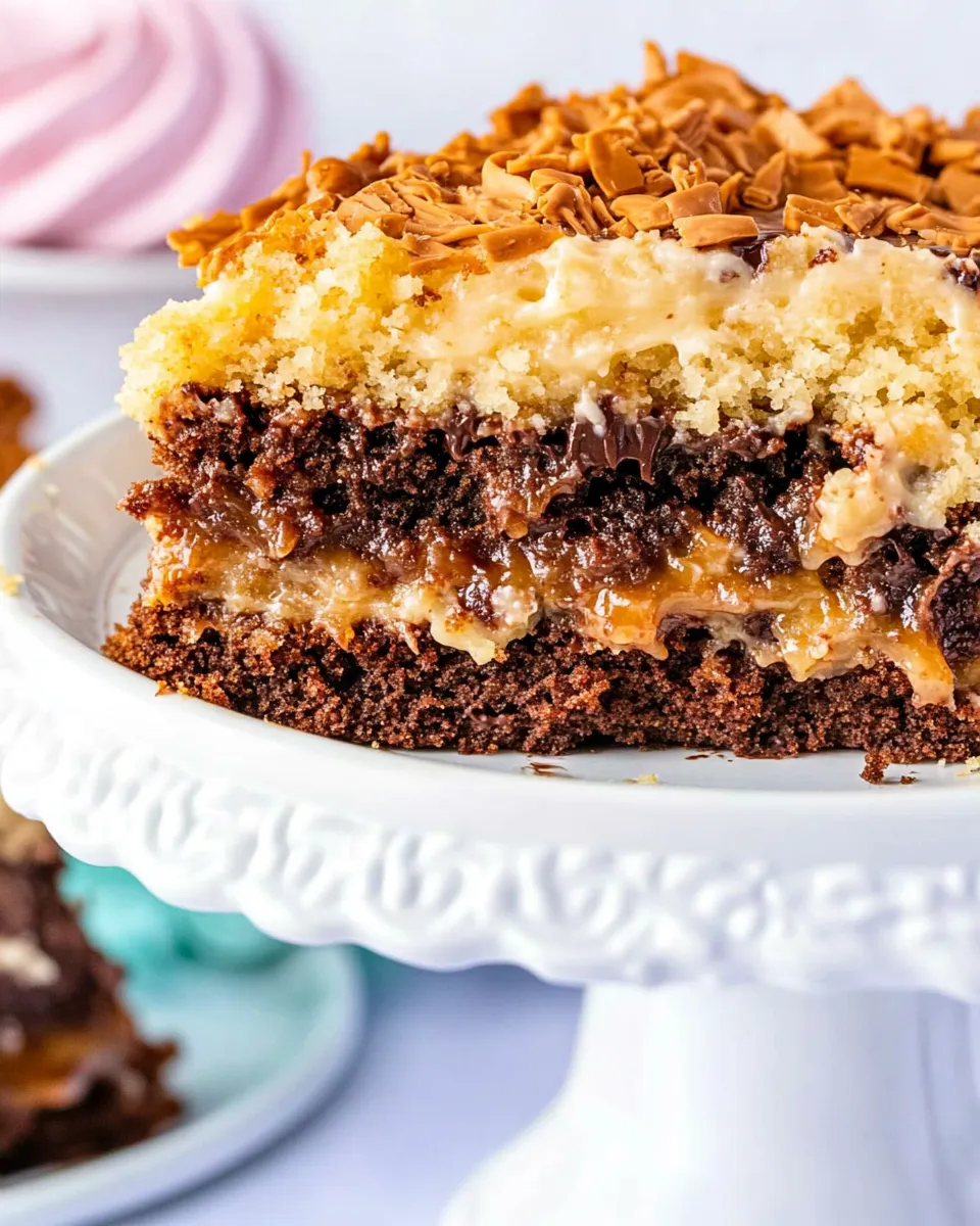 Delicious Bakers German Chocolate Cake shot