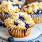 Homemade Bakery Style Blueberry Muffins photo