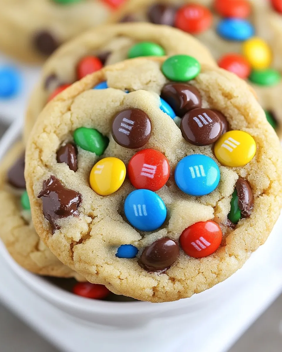 Delicious Bakery Style M&Ms and Chocolate Chunk Cookies shot