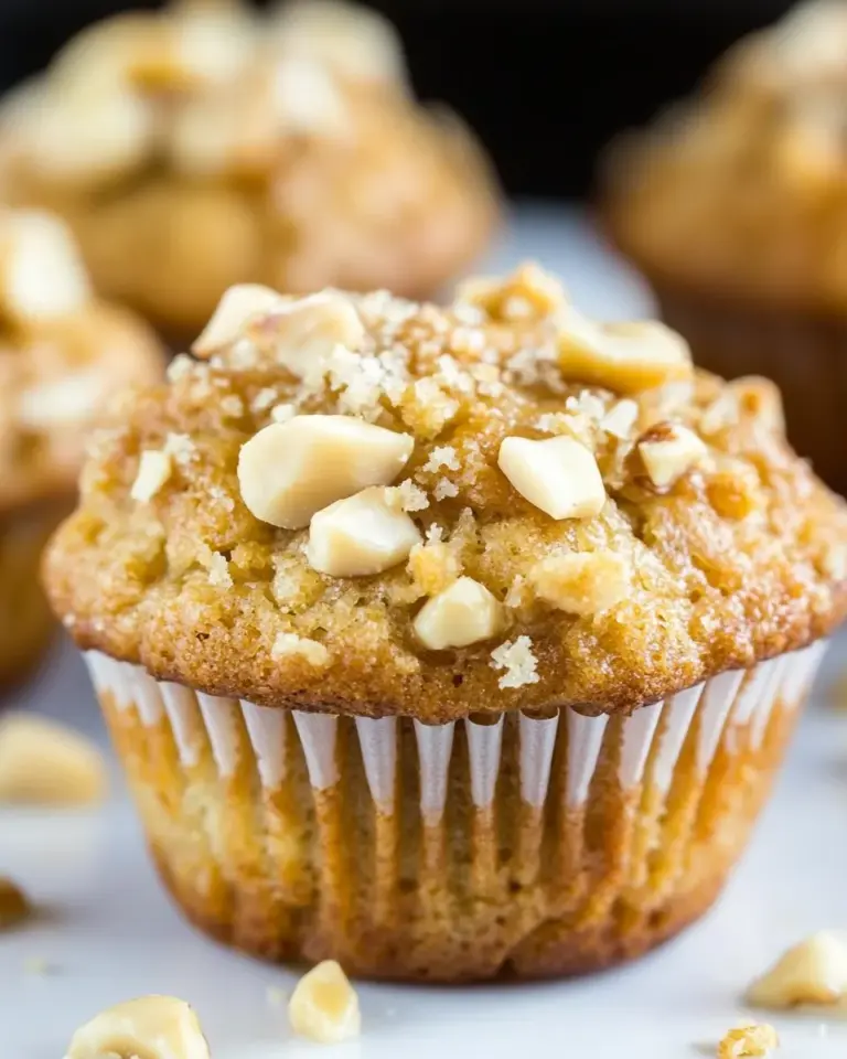 Homemade Banana-Macadamia Nut Muffins photo