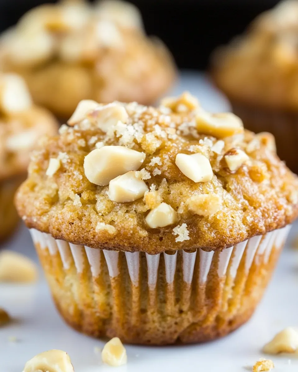 Homemade Banana-Macadamia Nut Muffins photo