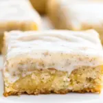 Homemade Banana Bread Bars with Vanilla Bean Browned Butter Glaze photo