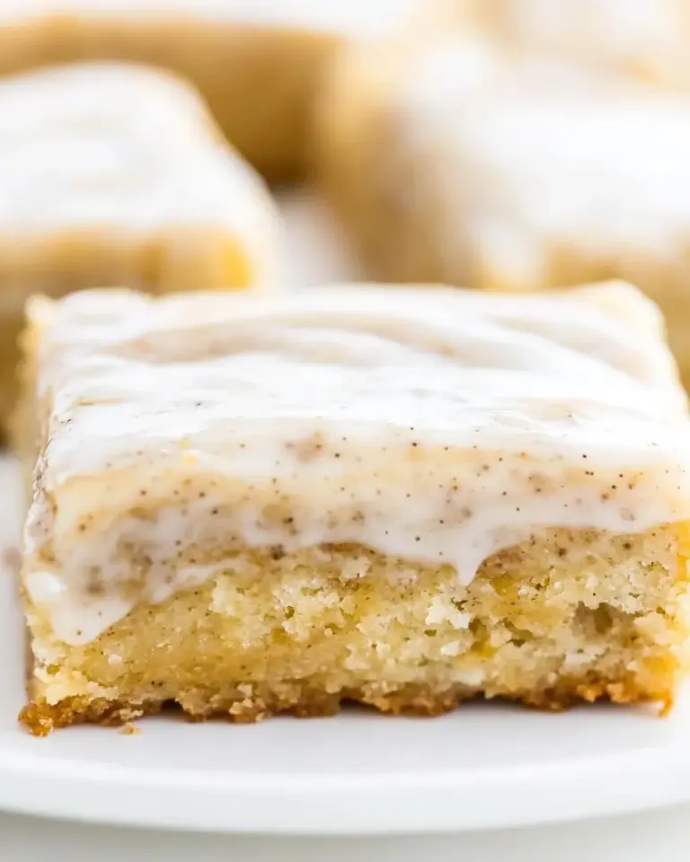 Homemade Banana Bread Bars with Vanilla Bean Browned Butter Glaze photo