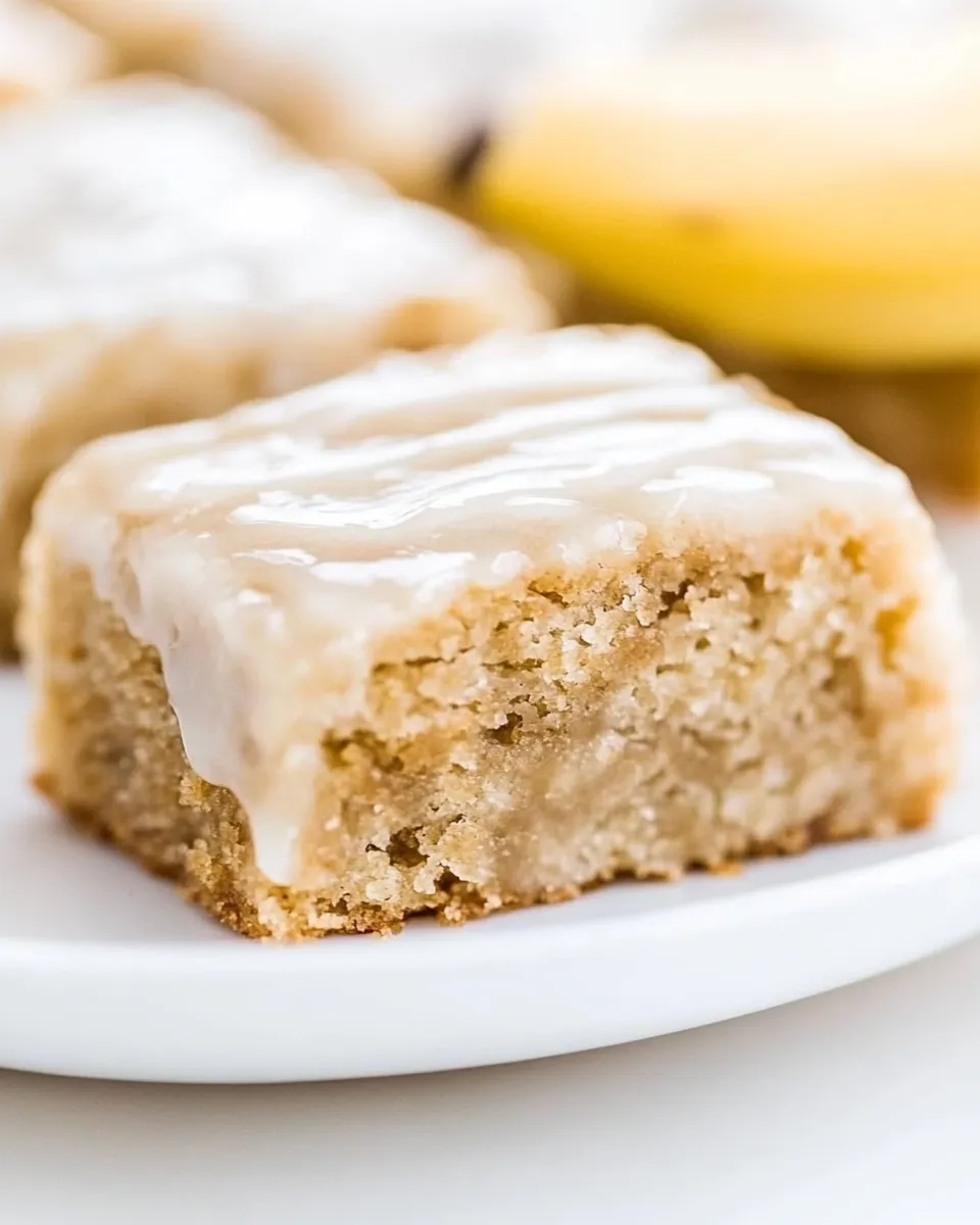 Easy Banana Bread Bars with Vanilla Bean Browned Butter Glaze recipe photo