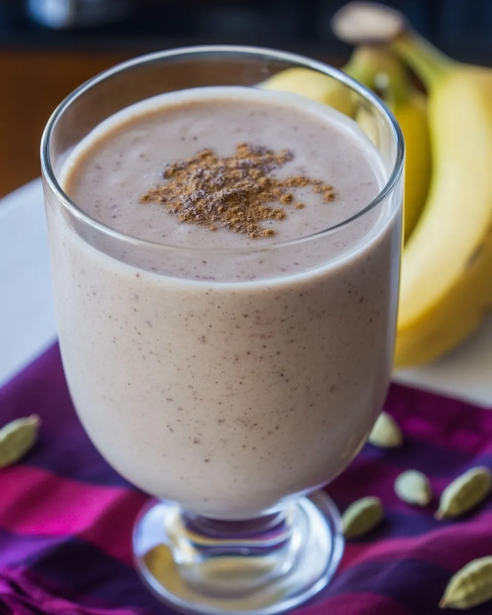 Homemade Banana Cardamom Smoothie photo