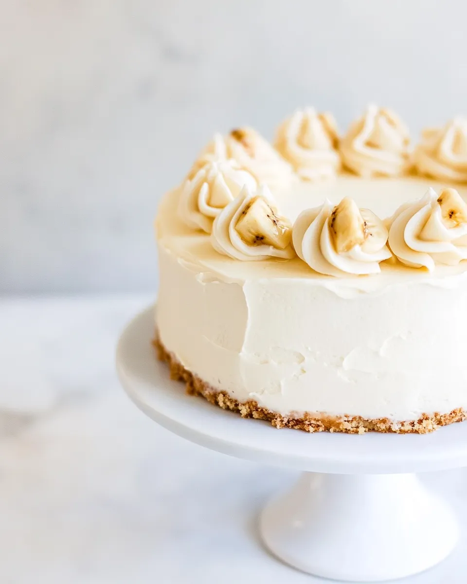 Delicious Banana Cheesecake Cake image