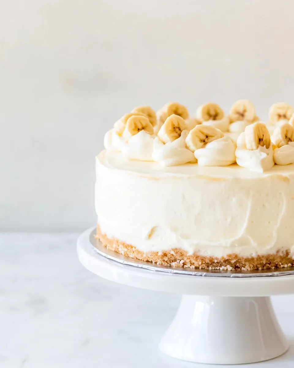 Tasty Banana Cheesecake Cake shot