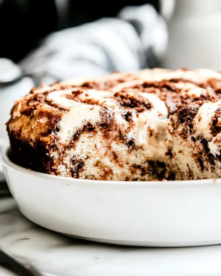 Homemade Banana Coffee Cake with Cream Cheese Swirl photo