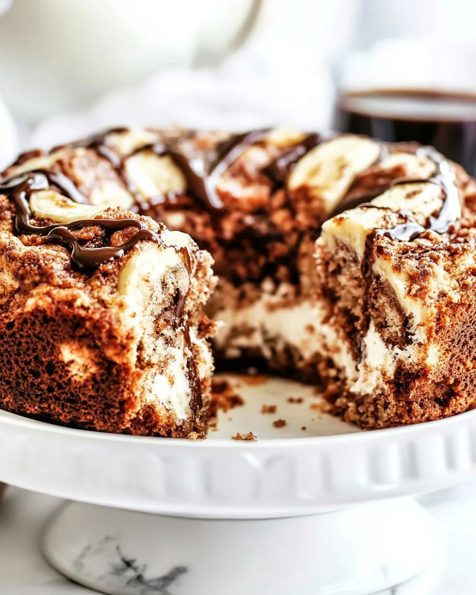 Classic Banana Coffee Cake with Cream Cheese Swirl image