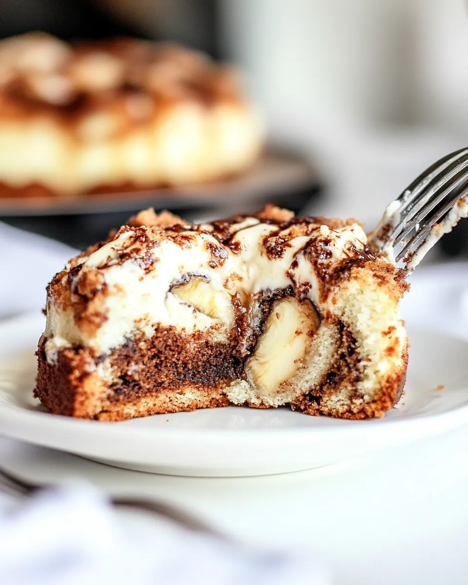 Easy Banana Coffee Cake with Cream Cheese Swirl recipe photo
