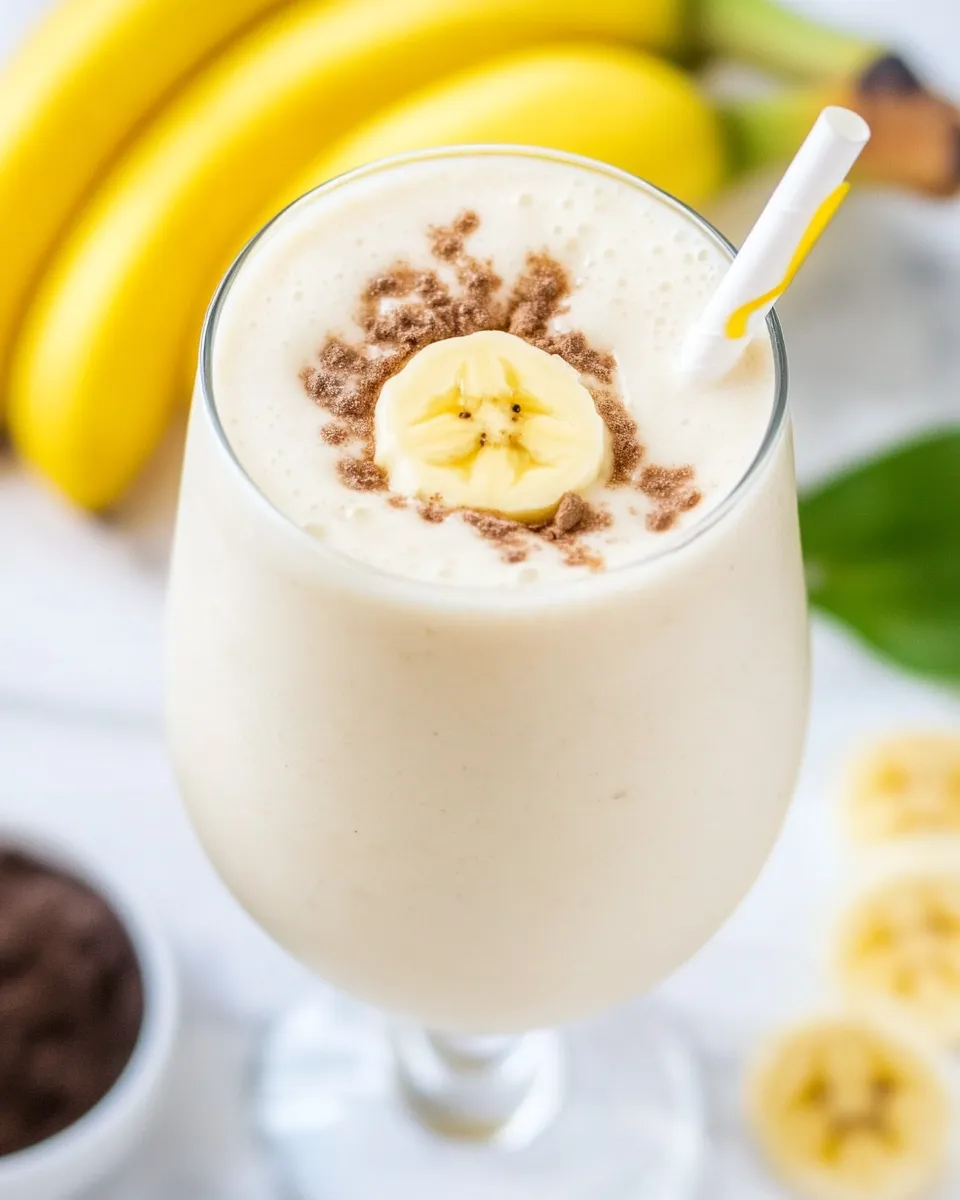Easy Banana Smoothie Recipe shot
