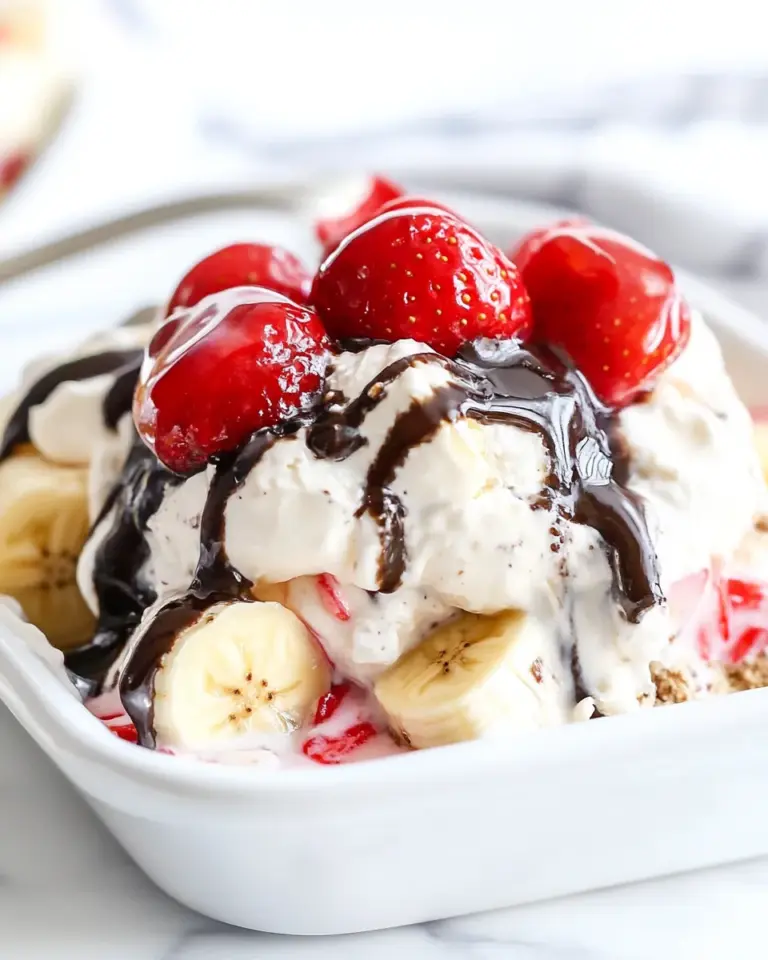Homemade Banana Split Dessert photo